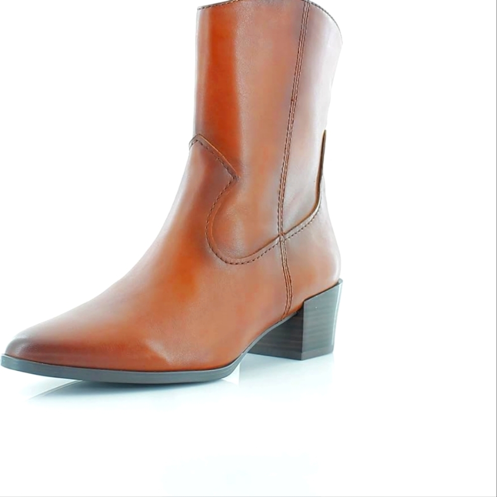 NATURALIZER Gaby Women's Cinderspice Leather Cowboy Western Boots Size 10 M